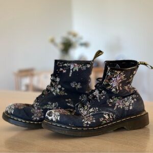 Dr. Martens Floral Belladonna Combat Boots